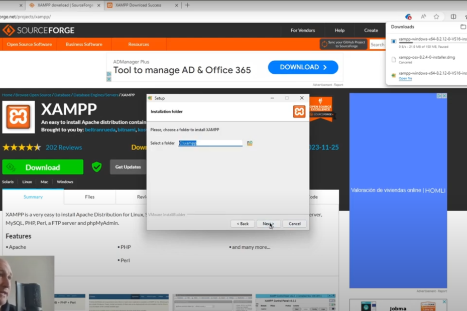 instalar xampp windows